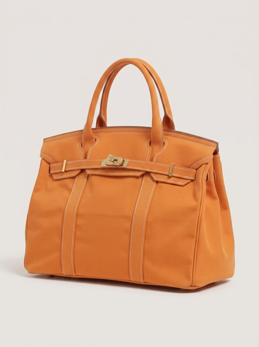 Le Batkin Canvas Shopper Orange