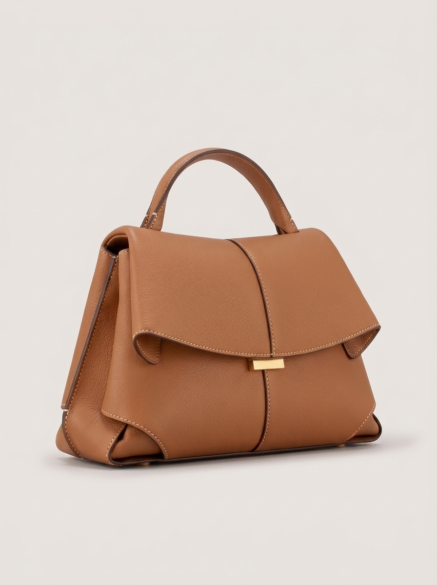 Elan Luxus-Ledertasche Braun