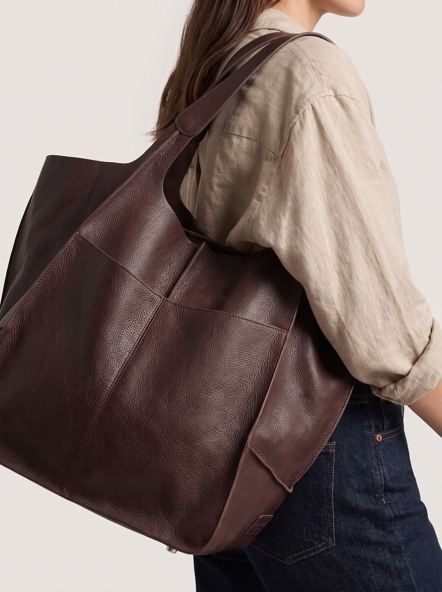 Zara Elegante Weekender-Tasche Khaki getragen
