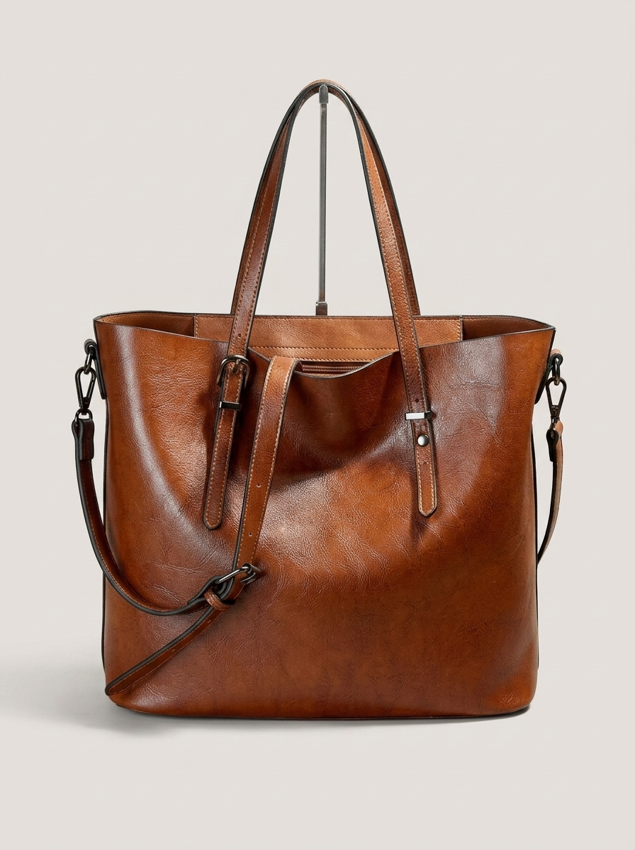 Loria Schultertasche Braun Front