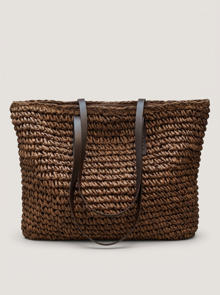 Rome Gewebte Tasche Braun Front