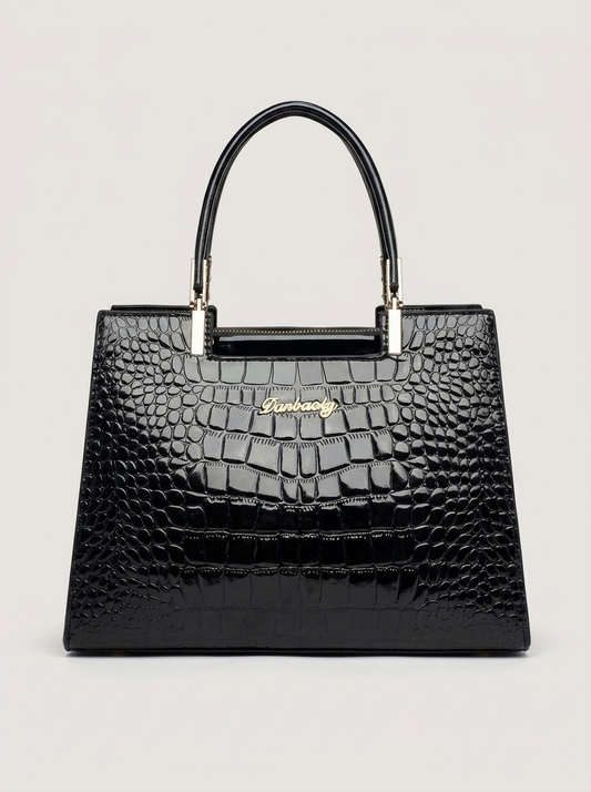 Erain Ledertasche Schwarz Front
