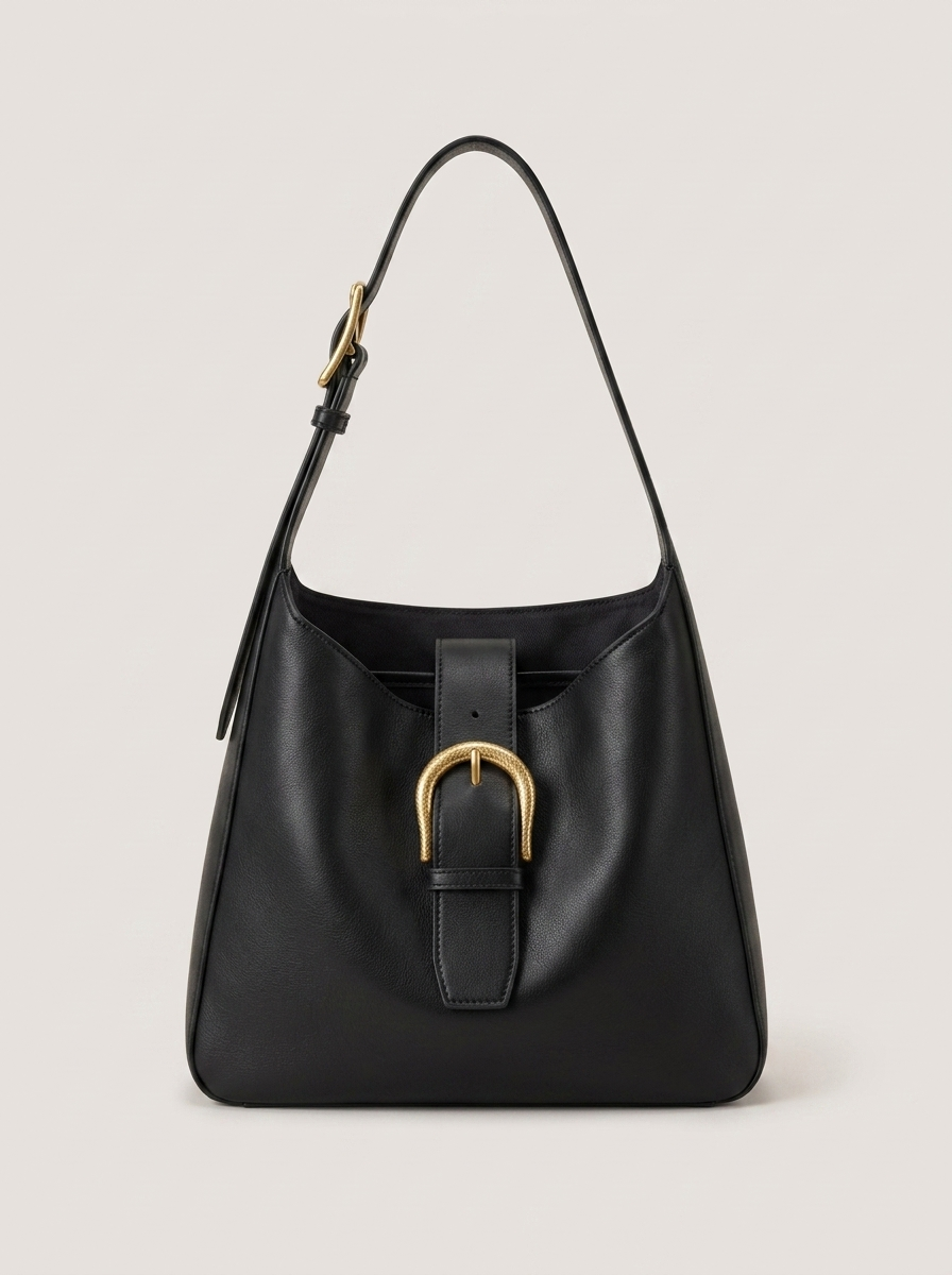 Sami Schultertasche Schwarz Front