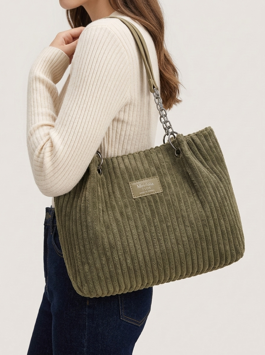 Xella Schultertasche Grün am Modell