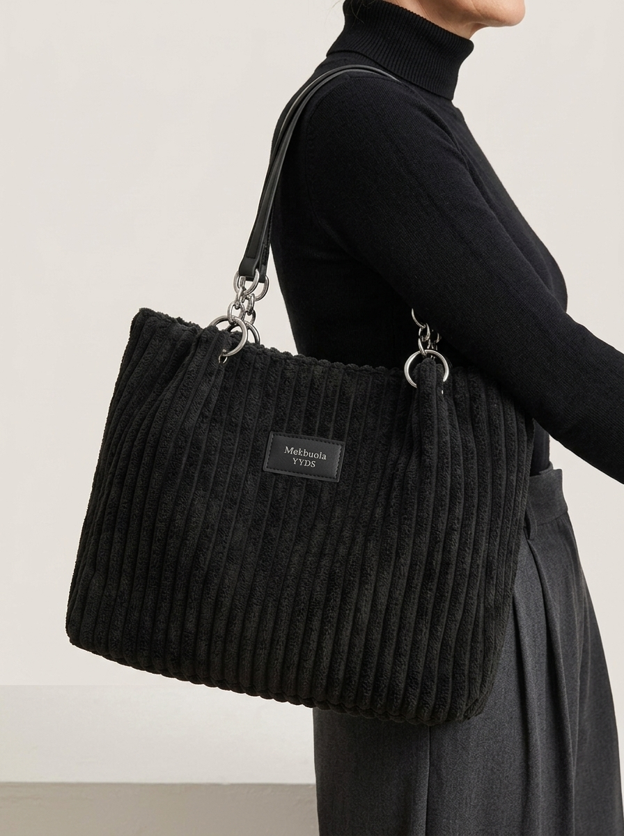 Xella Schultertasche Schwarz am Modell
