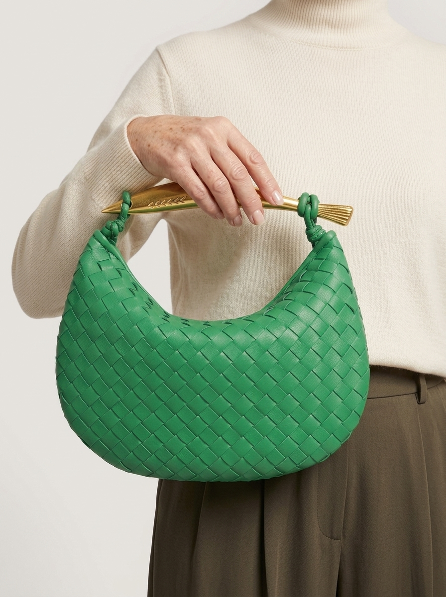 Alexandra Tasche Grün am Modell