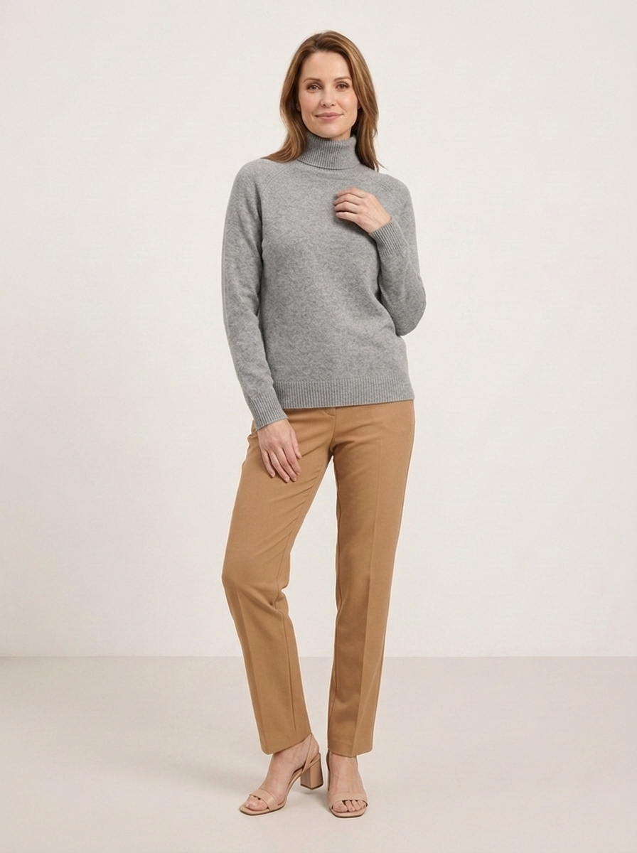 Camilla Rollkragenpullover - Grau - Vorderansicht
