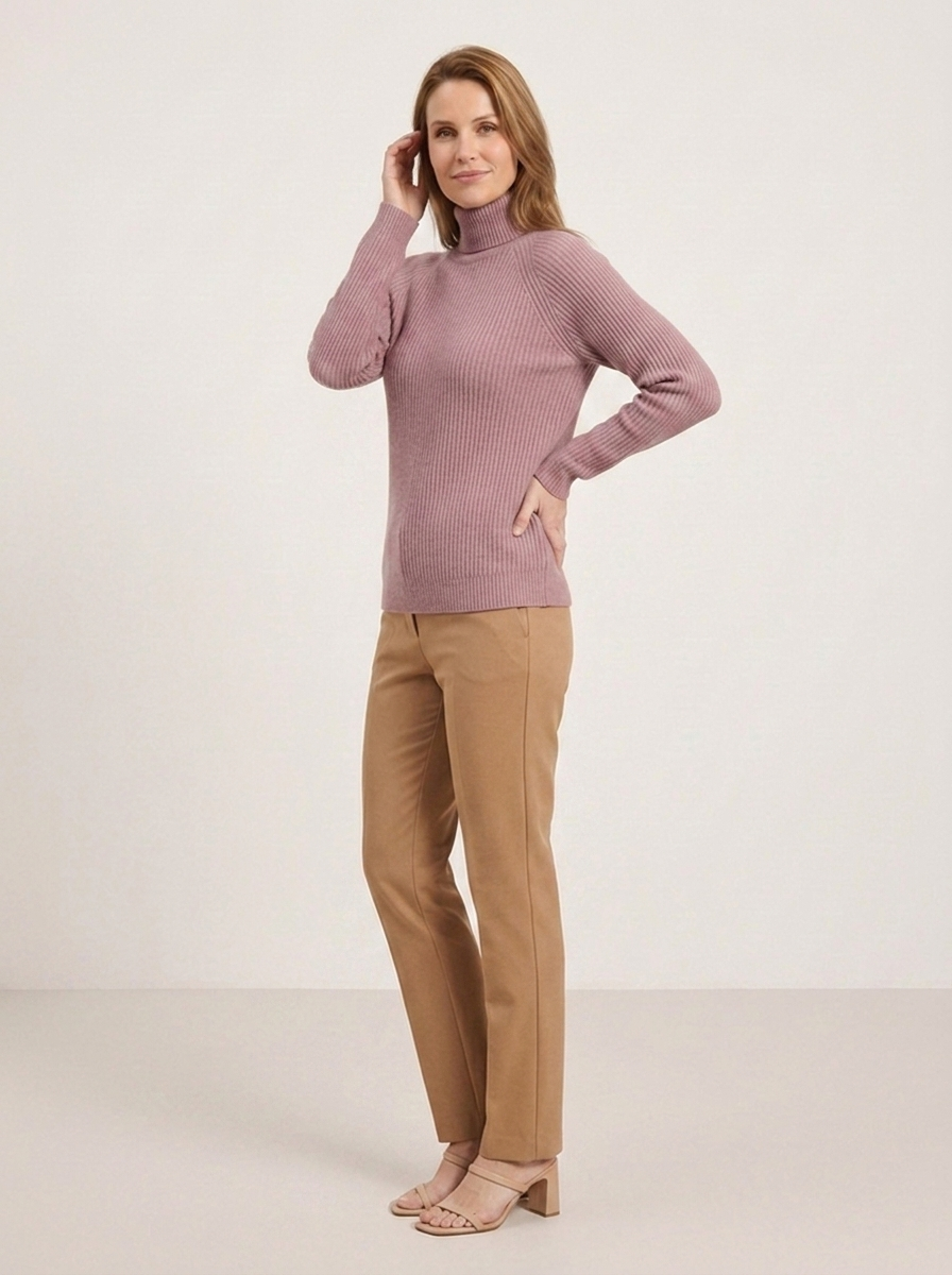Camilla Rollkragenpullover - Lila - Seitenansicht