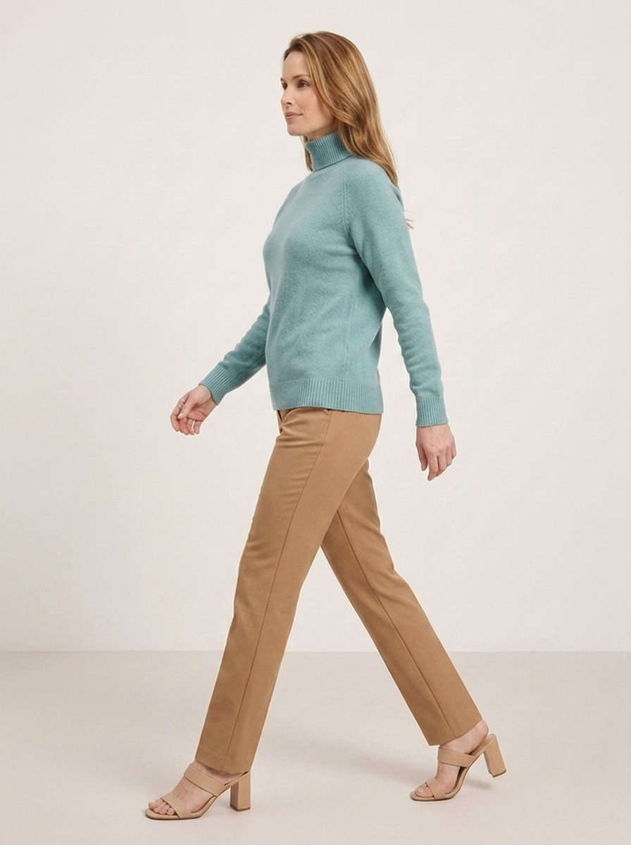 Camilla Rollkragenpullover - Grün - Seitenansicht