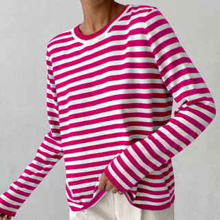 Dagmar - Elegant striped t-shirt - Lightweight fabric