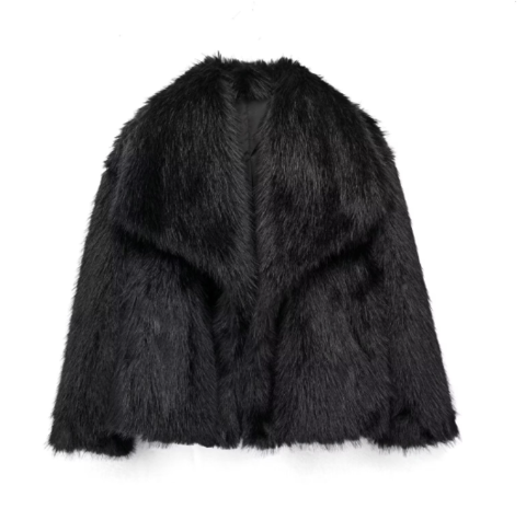 Elva Cropped Faux Fur Jacket