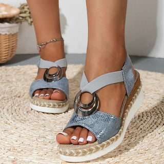 Calista - Wedge Sandals - Trendy snake print design