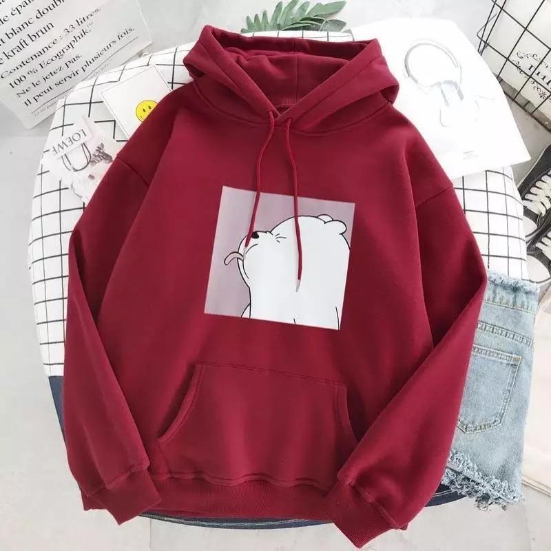 Cordula Oversized Polar Bear Hoodie