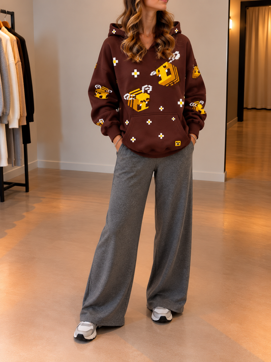 Adalgisa Knit Pixel Bee Hoodie