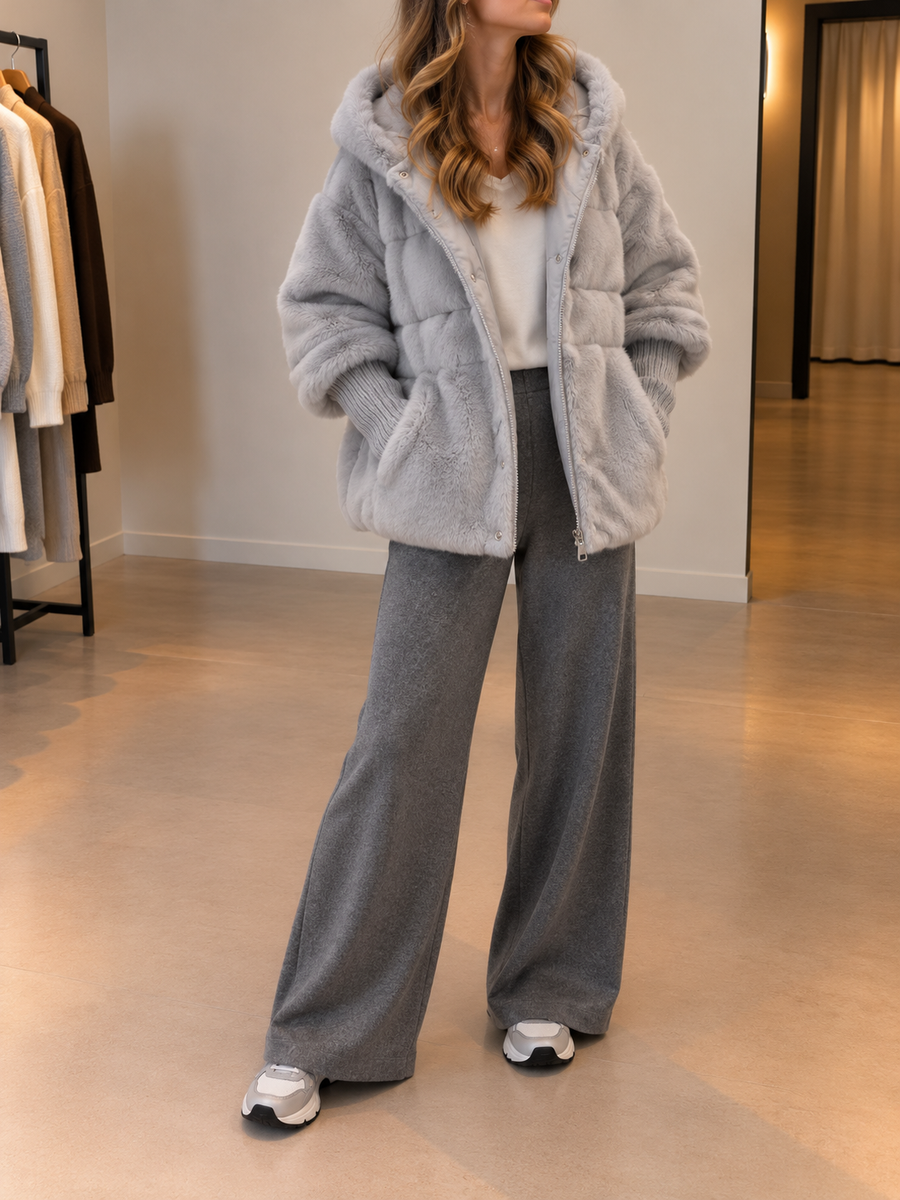 Friederike Insulated Jacket with Colorblock Hood