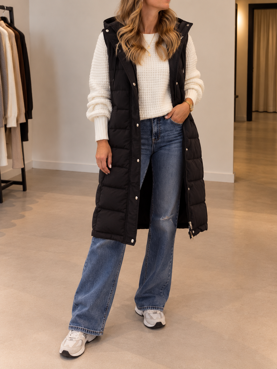 Bea Knee Length Quilted Vest