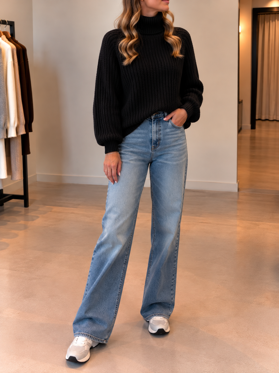 Maaike Cozy Knit Turtleneck Sweater