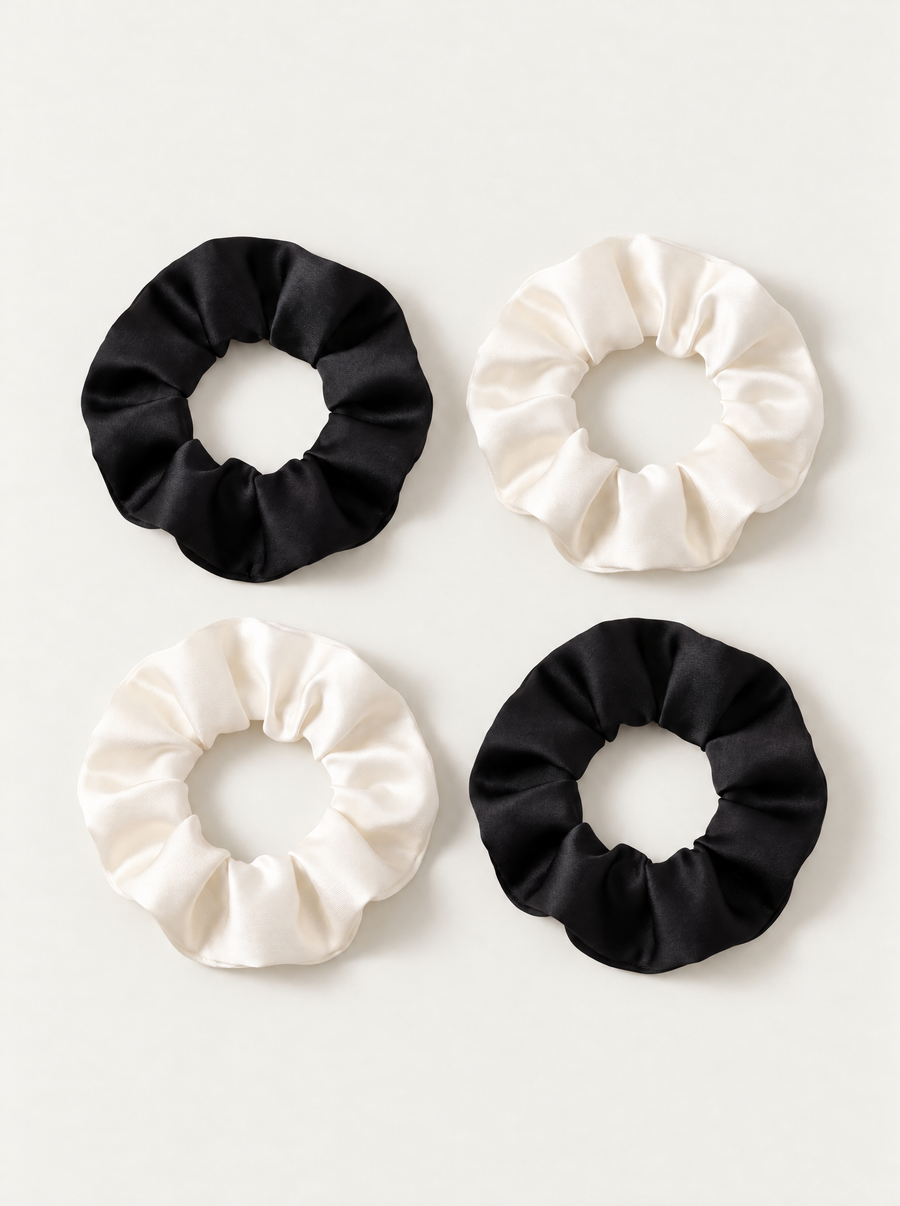 Rosa Mae Satin Scrunchies 4-Pack