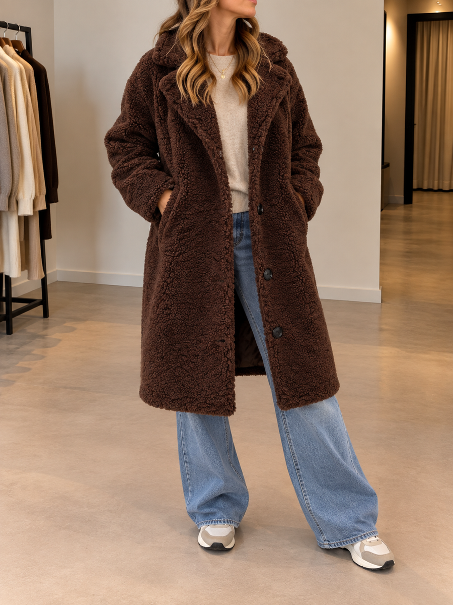 Maria Long Sherpa Trench Coat