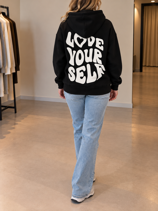 Kalea Oversized Love Yourself Back Print Hoodie