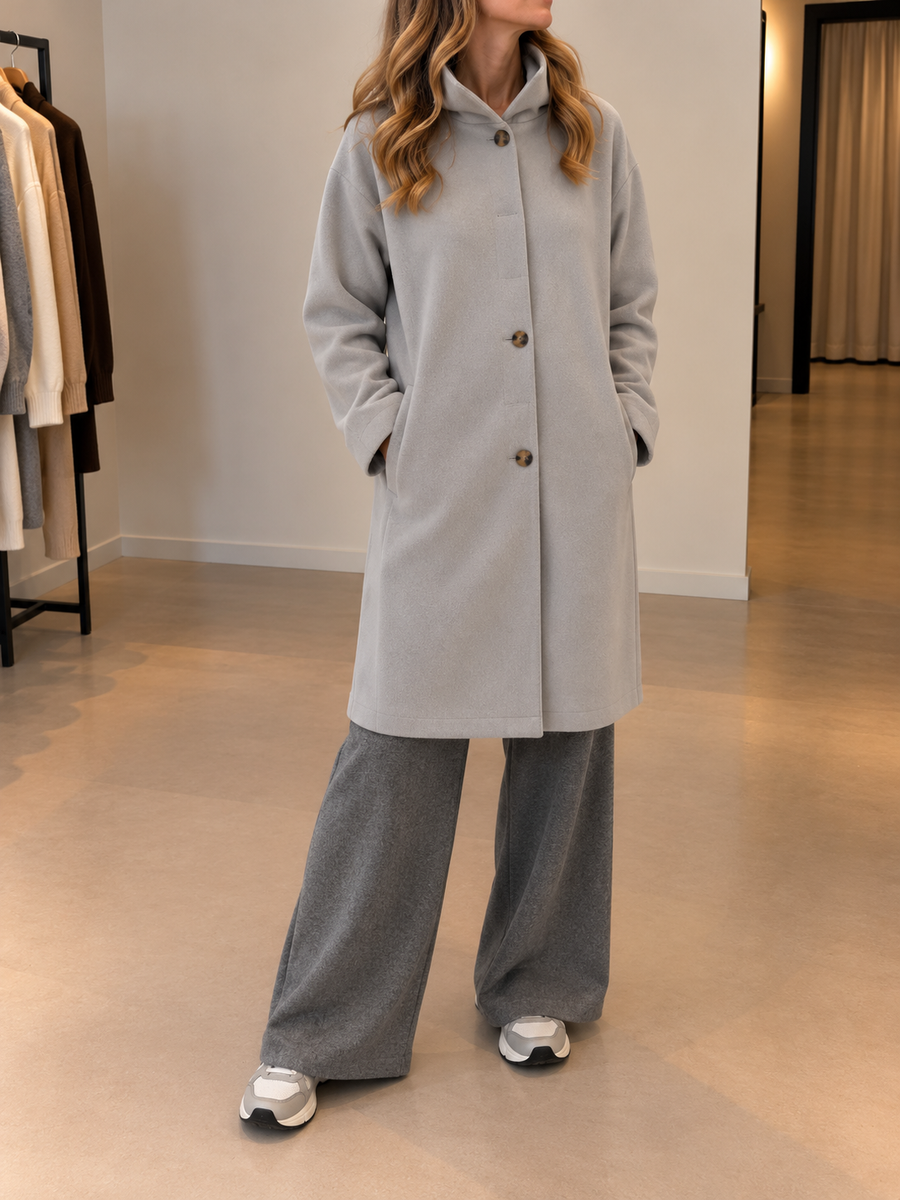 Wendela Elegant Windproof Hooded Coat