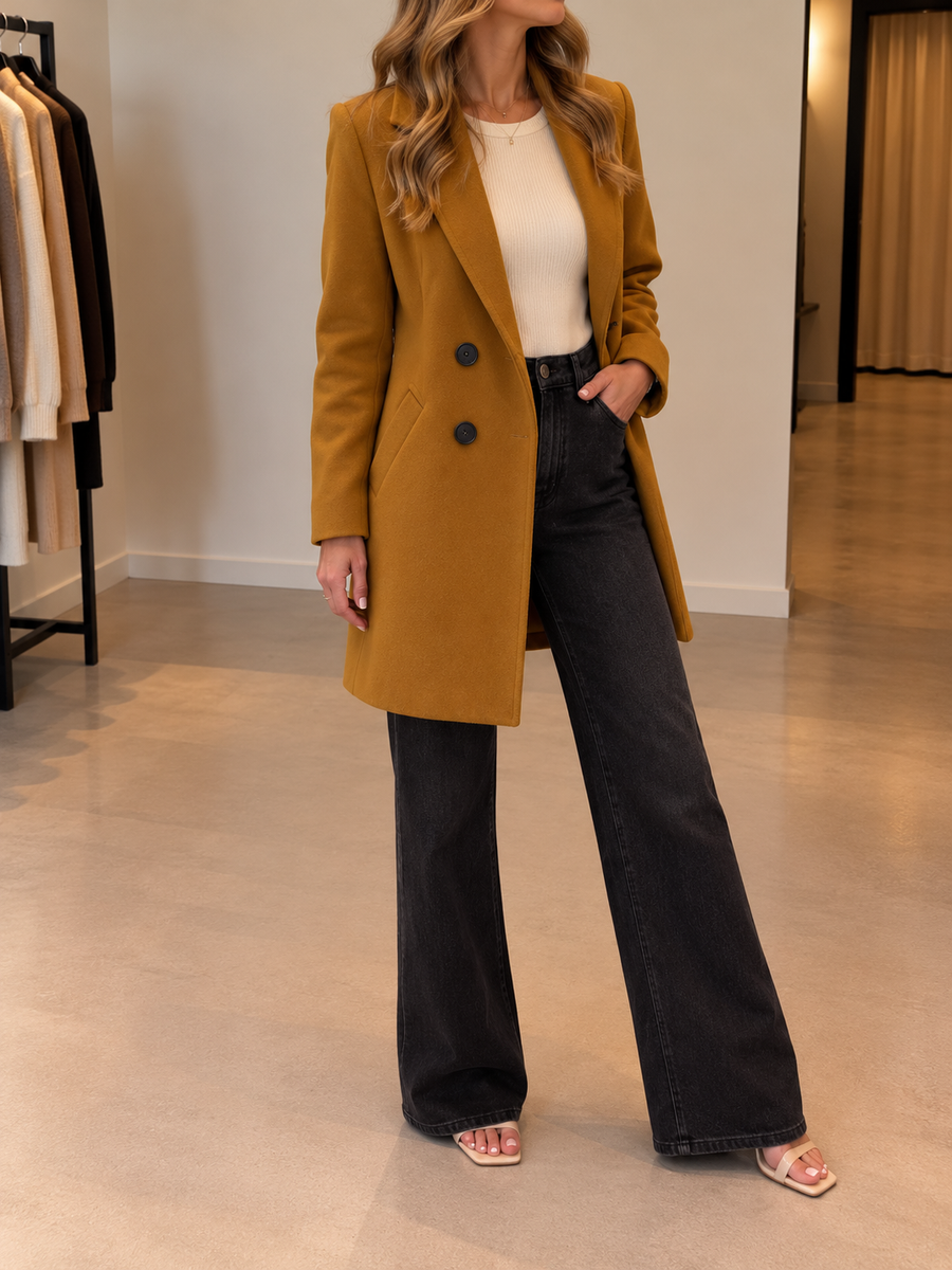 Eliana Double Breasted Longline Blazer Coat