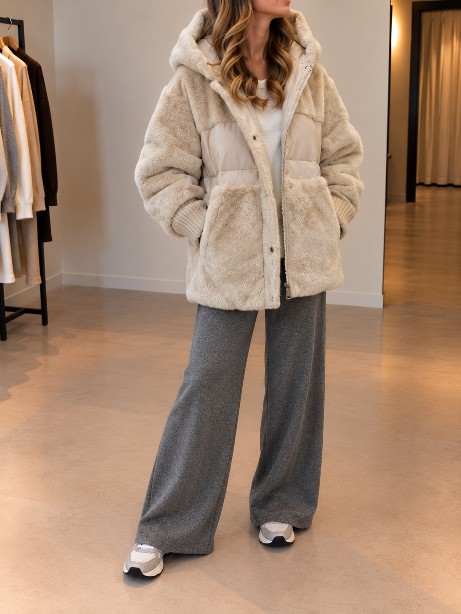 Friederike Insulated Jacket with Colorblock Hood
