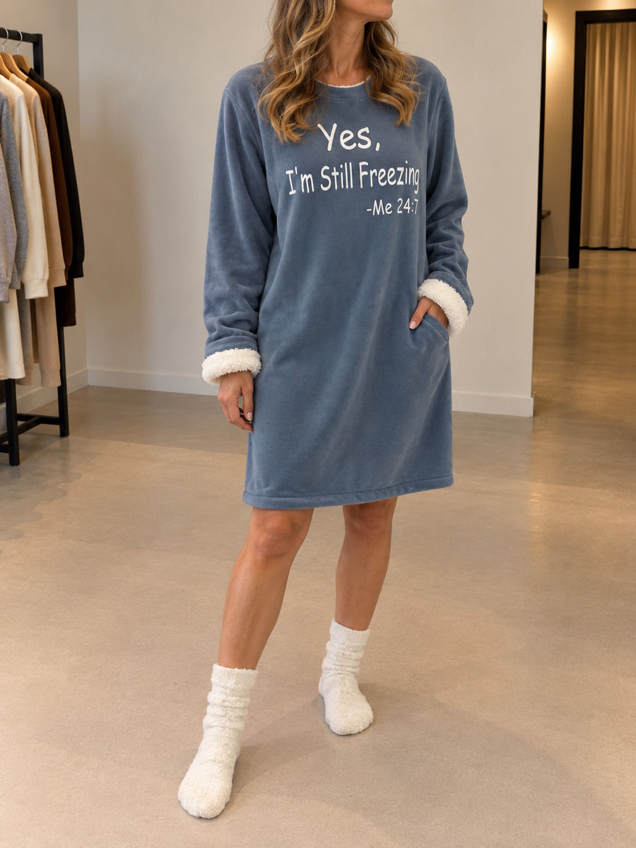 Avery Sherpa Lined Slogan Sweatshirt
