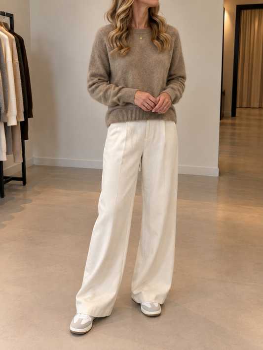 Ilka Classic Crew Neck Knit Sweater
