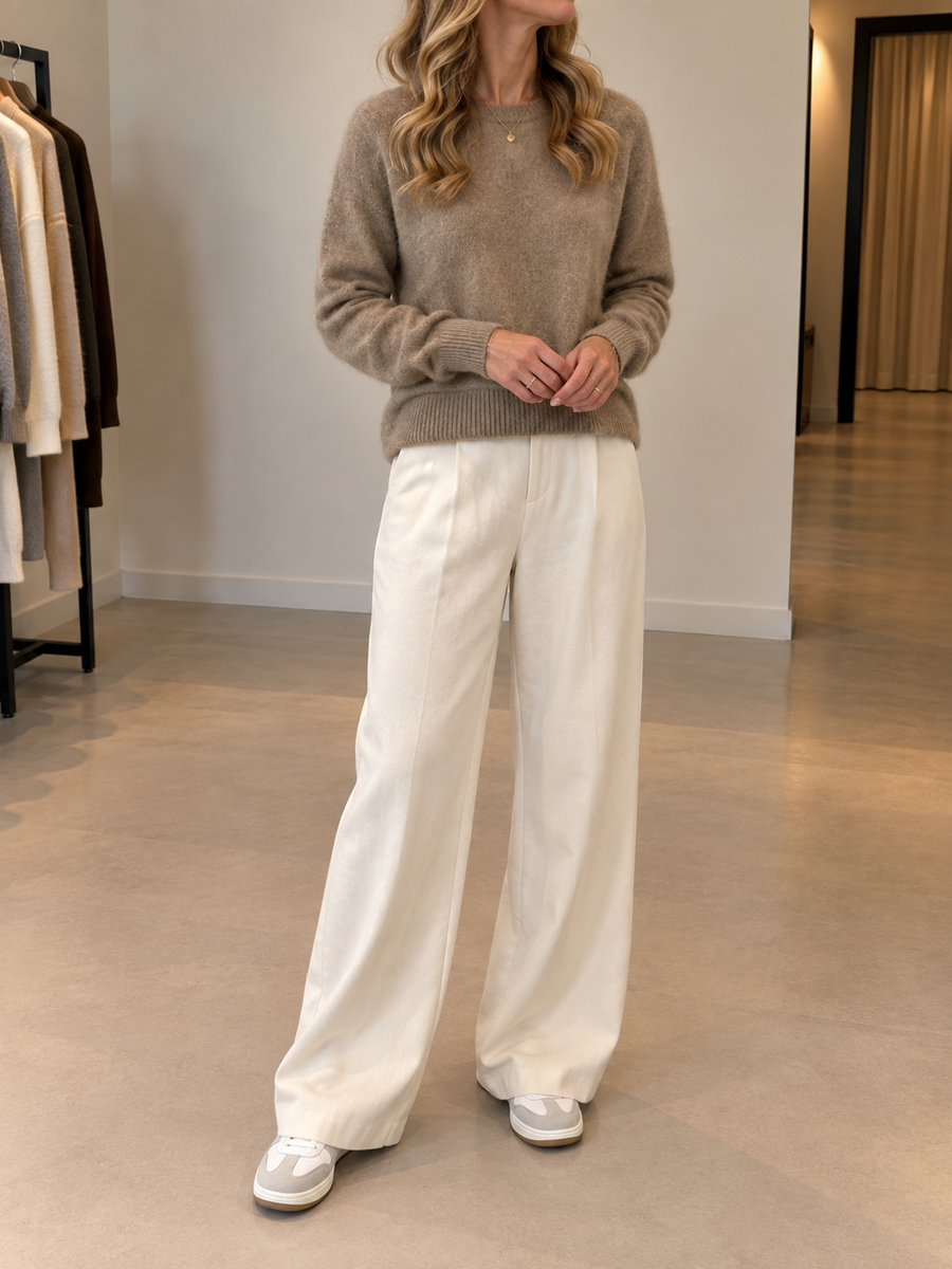 Ilka Classic Crew Neck Knit Sweater