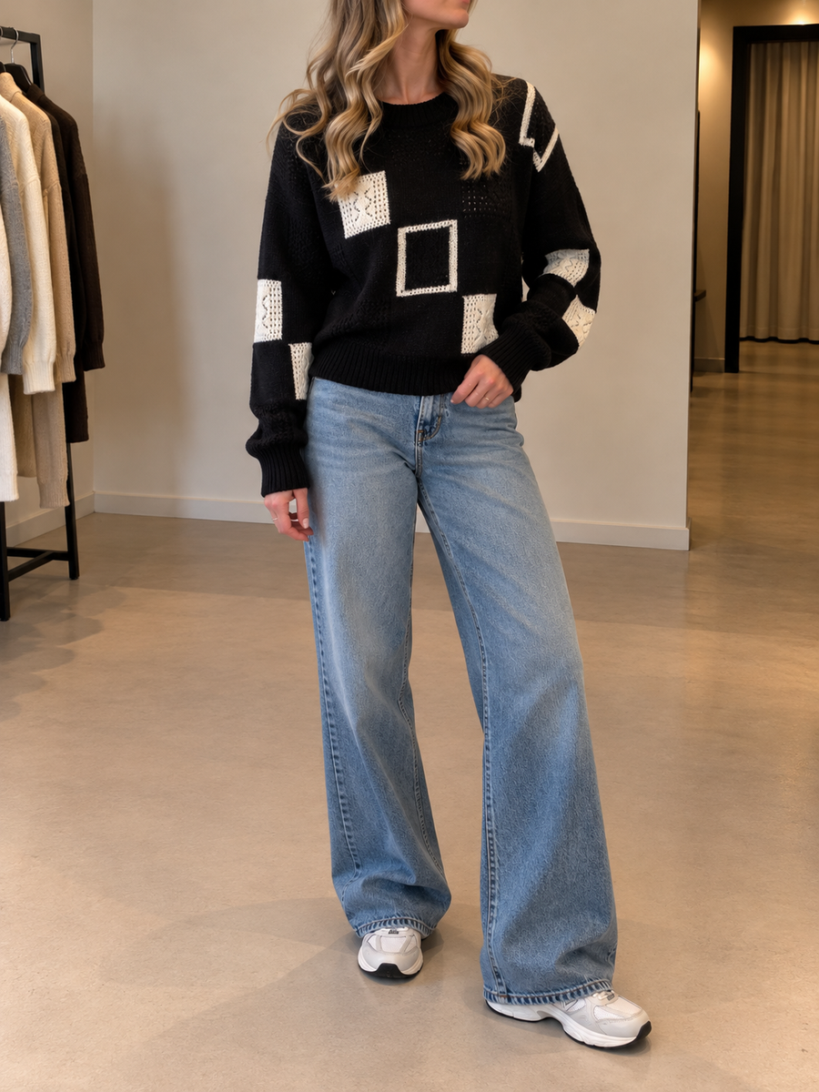 Ophelia Oversized Patterned Sweater