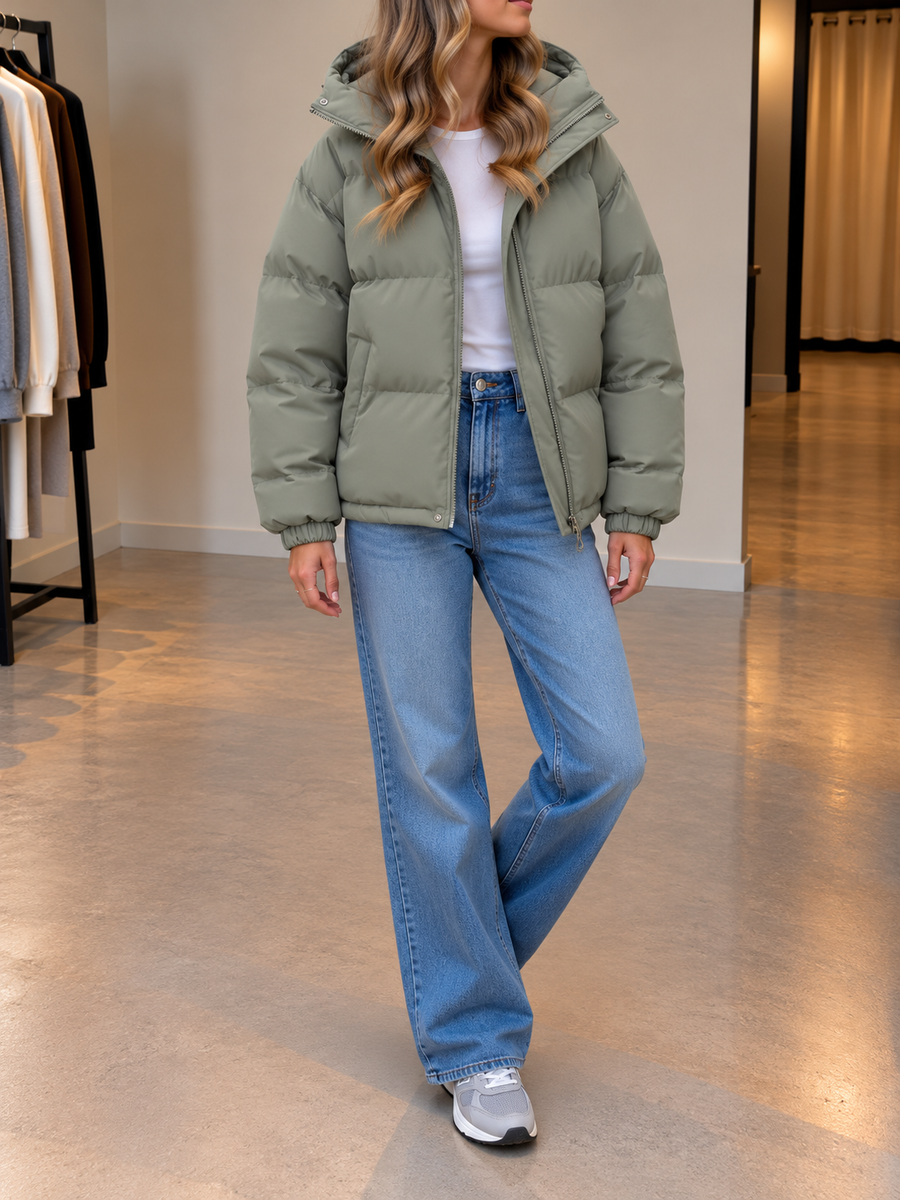 Felina Oversized Stand Collar Puffer Jacket