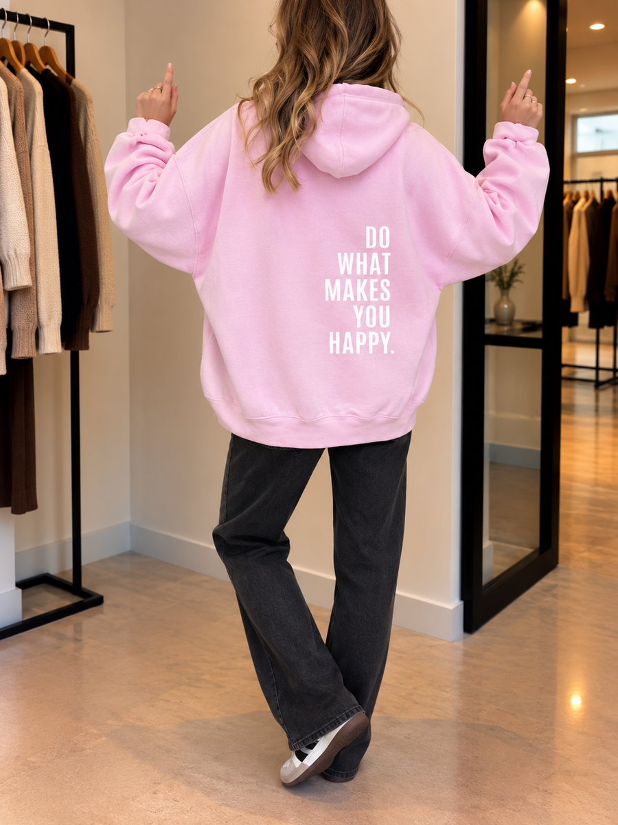 Nadja Back Print Slogan Hoodie