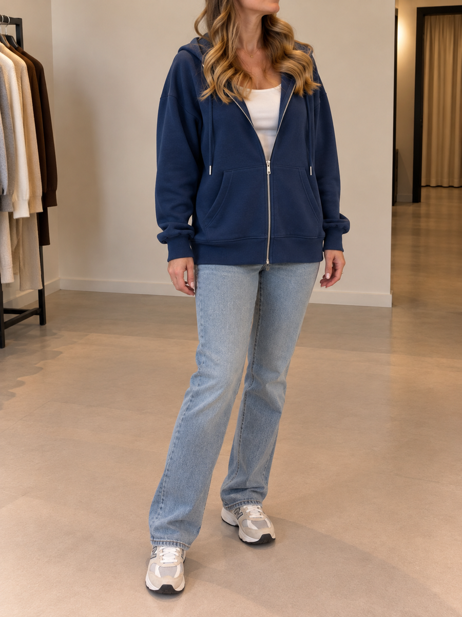 Evertje Oversized Hooded Baseball Jacket