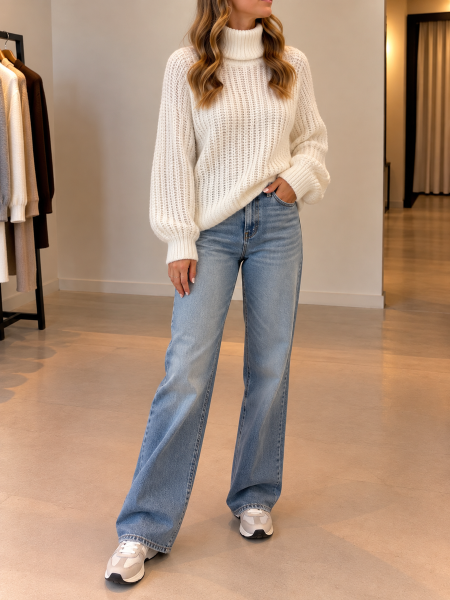 Maaike Cozy Knit Turtleneck Sweater
