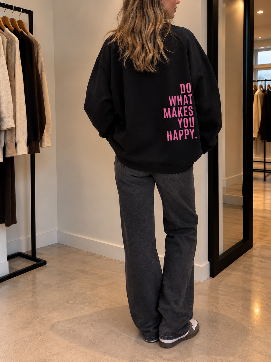 Nadja Back Print Slogan Hoodie