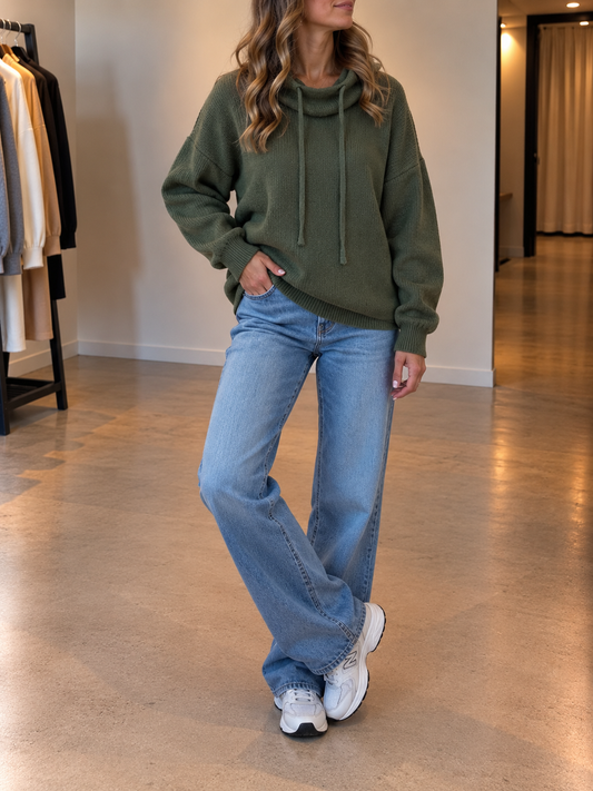 Marlou Oversized Hooded Knit Sweater