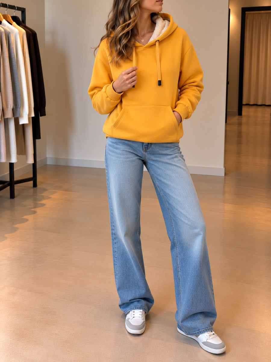 Mia Sherpa Lined Fleece Hoodie