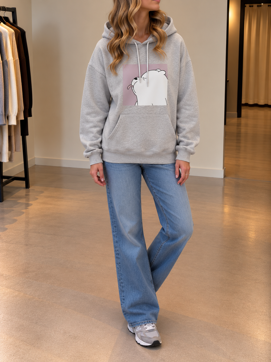 Cordula Oversized Polar Bear Hoodie