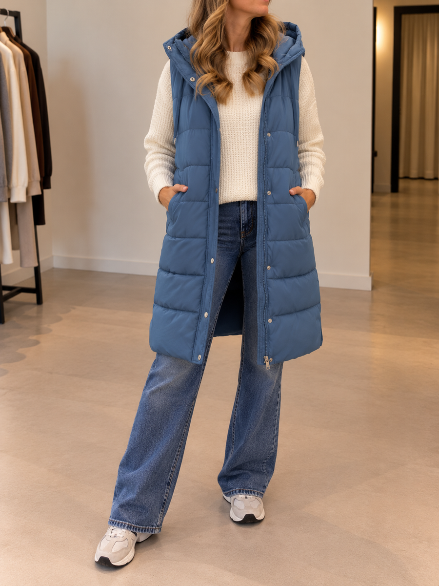 Bea Knee Length Quilted Vest