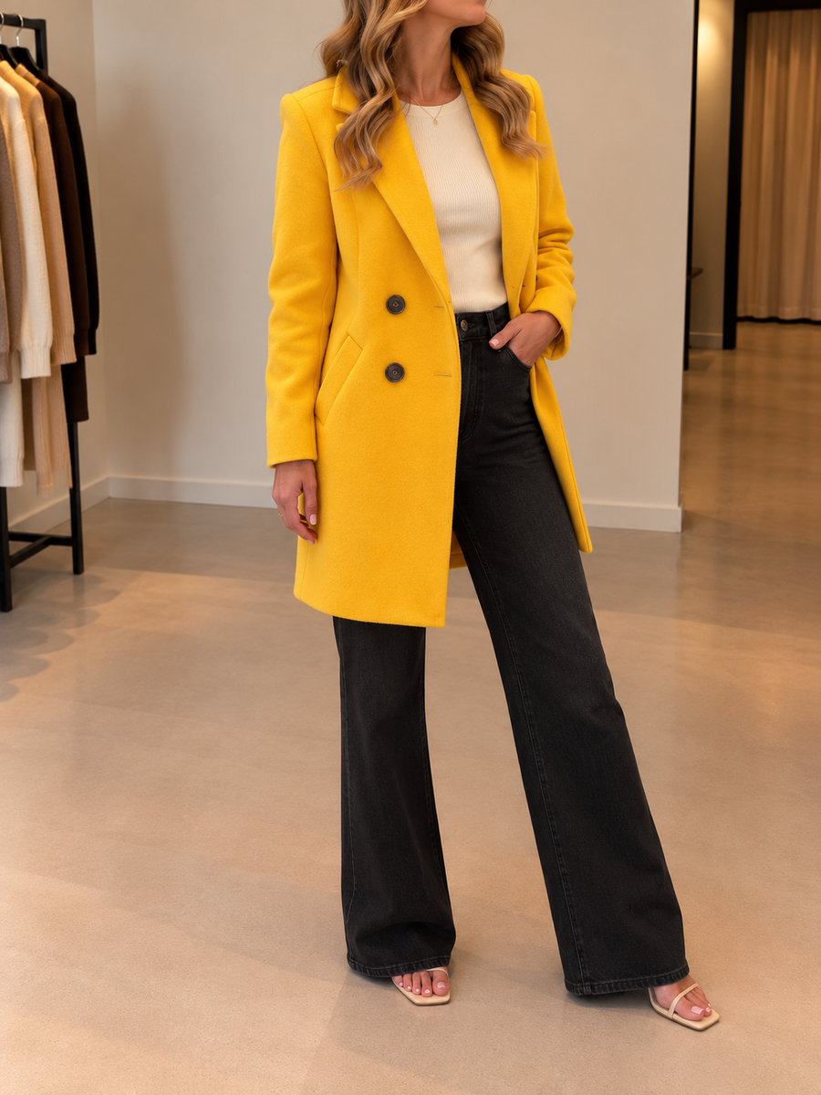Eliana Double Breasted Longline Blazer Coat
