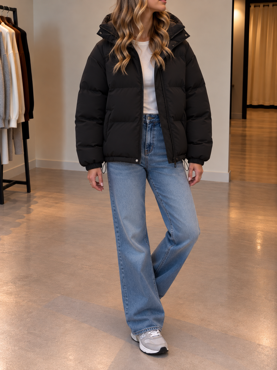 Felina Oversized Stand Collar Puffer Jacket