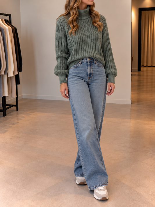 Maaike Cozy Knit Turtleneck Sweater