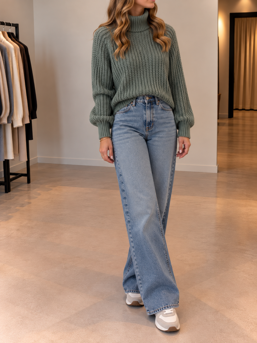 Maaike Cozy Knit Turtleneck Sweater