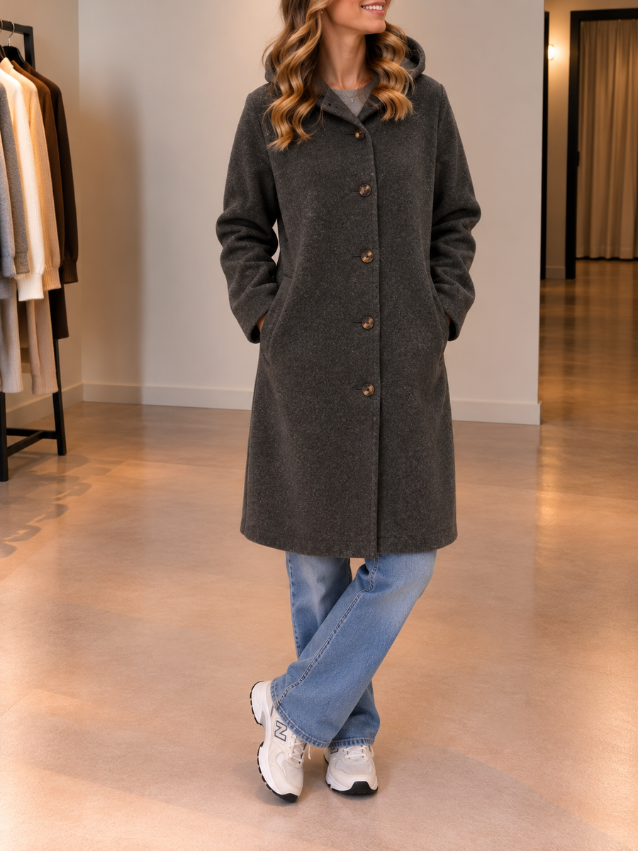 Wendela Elegant Windproof Hooded Coat