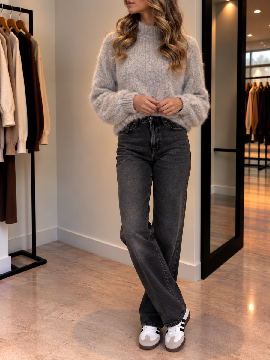 Savia Fluffy Oversized Balloon Sleeve Sweater