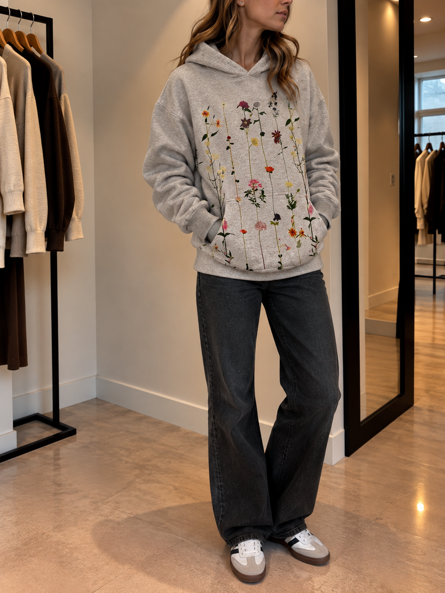 Leonor Floral Print Hoodie