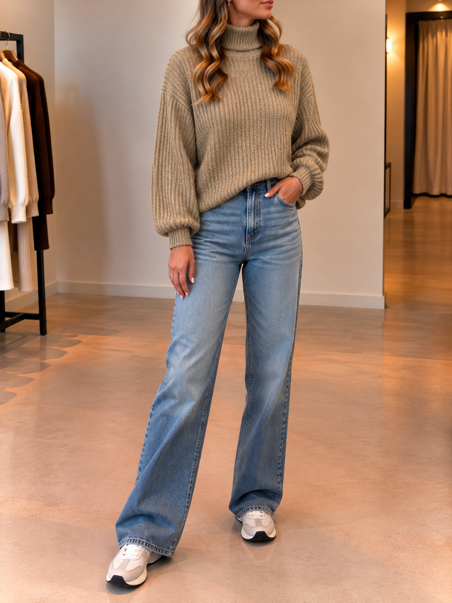 Roosje Chunky Knit Drop Shoulder Sweater