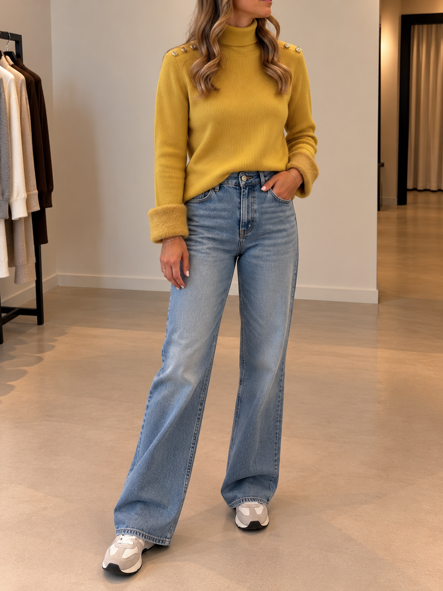 Ineke Fleece Lined Turtleneck Sweater