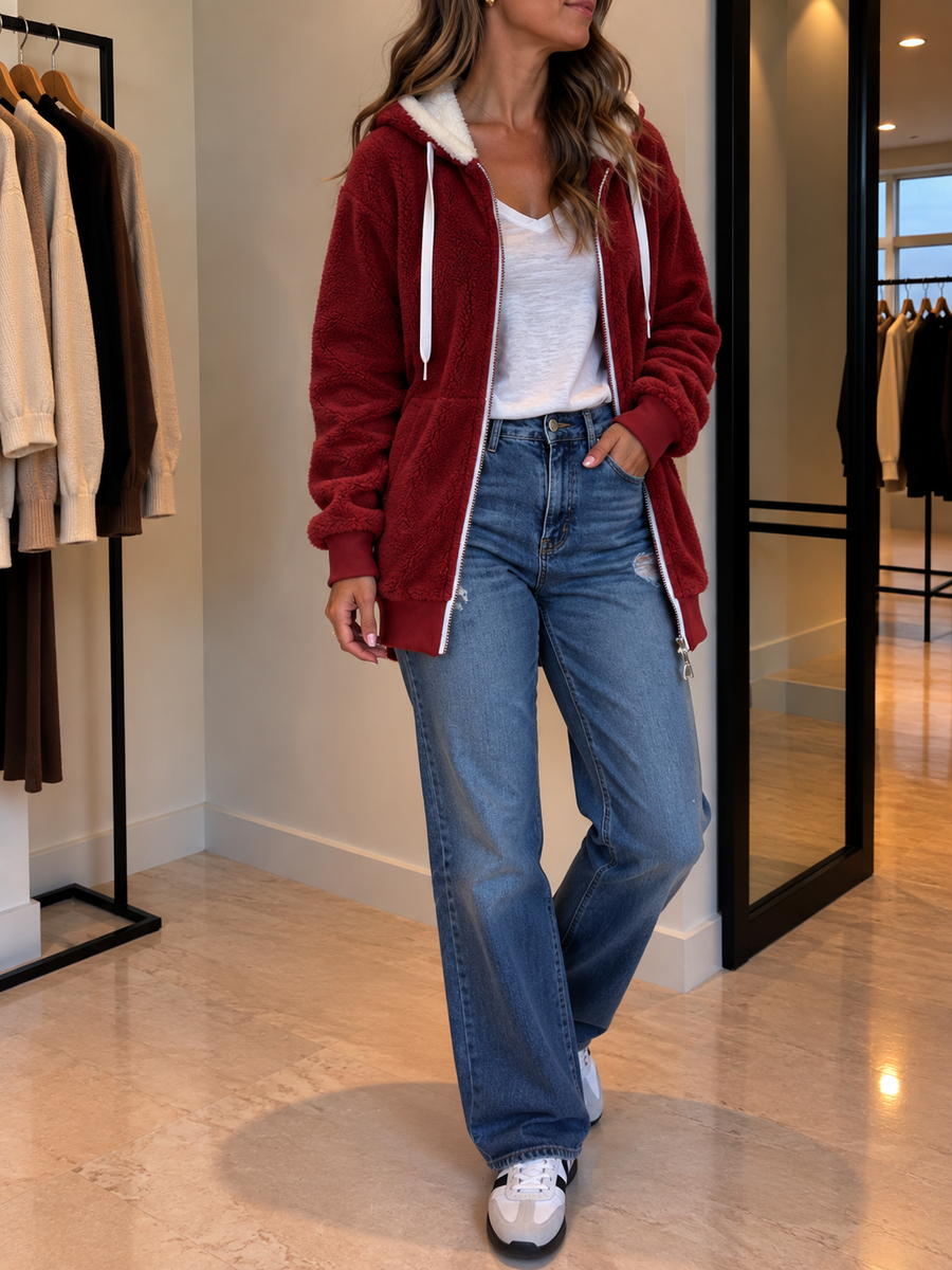 Angelika Long Oversized Fleece Jacket